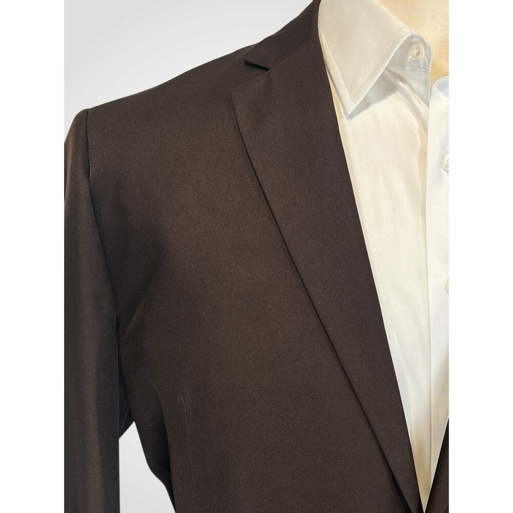 New Braveman 52R 45x36 Unhemmed Solid Cigar Brown Classic 2-Piece Suit NWT - Picture 7 of 16